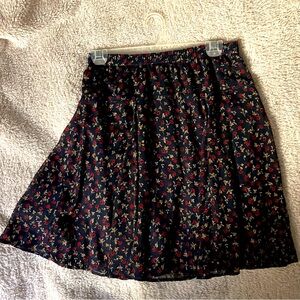 Old Navy Navy Blue Floral Skirt Size XS